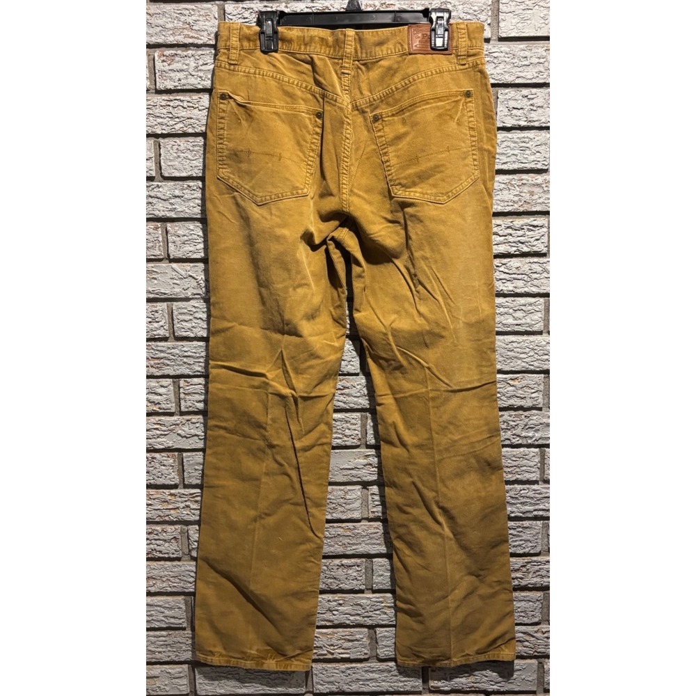 Polo Ralph Lauren Mens Corduroy Pants 34x32 Mustard Tan Straight Leg Dungarees - Picture 2 of 10